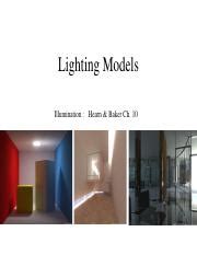 Image result for Lighting Models in Computer Graphics