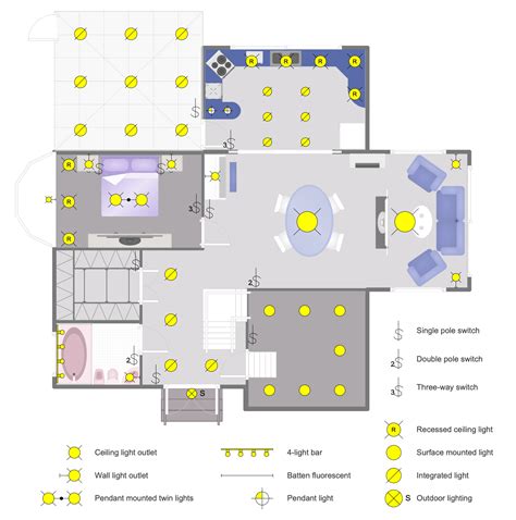 Electric and Telecom Plans | Recessed lighting layout, Ceiling plan ...
