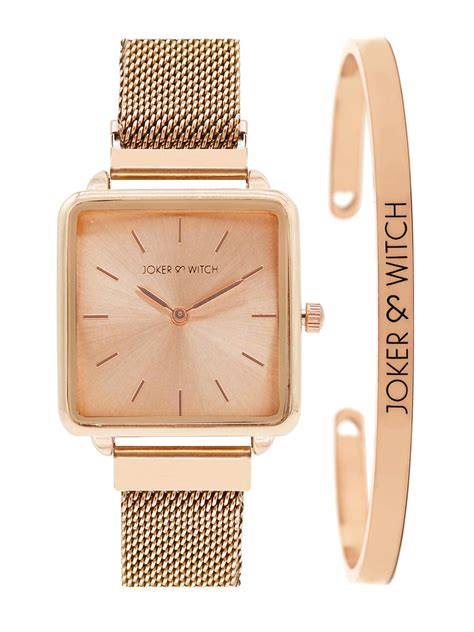 Joker & Witch Cherry Blossom Rosegold Watch Bracelet Stack for Women ...