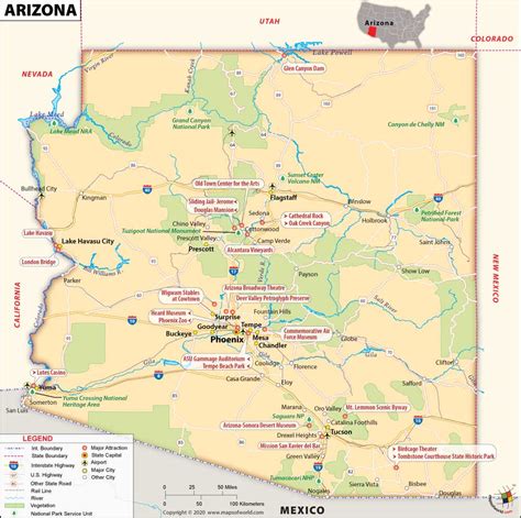 Printable Arizona Map 的图像结果