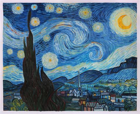 Van Gogh The Starry Night Van Gogh Oil Painting Starry Night - Van Gogh - oil painting ...