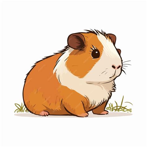 Premium Vector | Vector cute guinea pig cartoon style