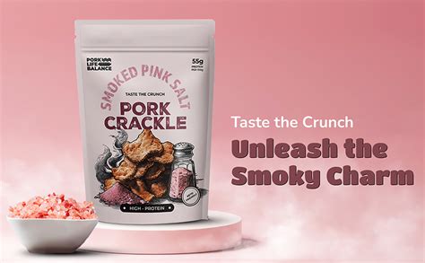 PORK LIFE BALANCE Delicious Pork Crackle (Smoked Pink Salt, 75 gm ...