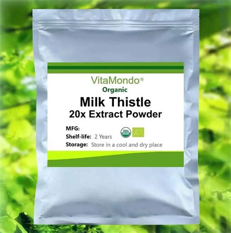 Organic Milk Thistle Extract Powder: 100g–1kg – Silymarin, Liver