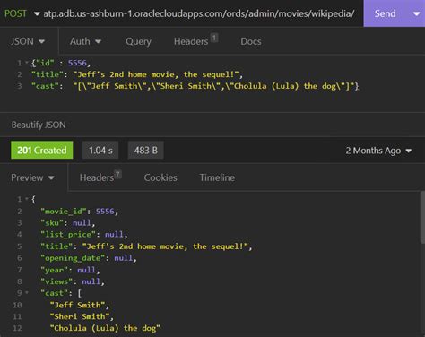 Oracle REST API 的图像结果