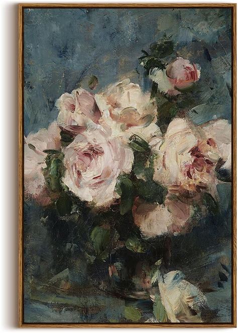 InSimSea Framed Flower Wall Art Home Decor, Roses Vintage Botanical ...