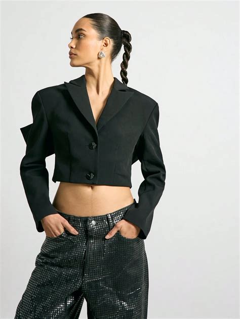 AiiRZ Designer Cropped Blazer Cocktail Party Evening Professional ...