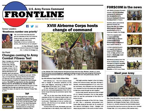 FORSCOM FRONTLINE NEWSLETTER | Article | The United States Army