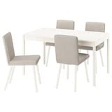 TONSTAD / TONSTAD table and 4 chairs, off-white/Fridtuna light beige ...