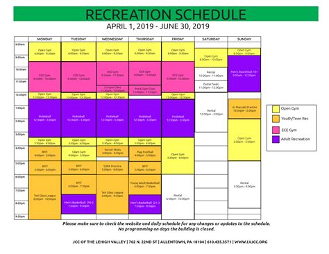 Jewish Community Center of the Lehigh Valley - Wellness Schedules | JCC ...