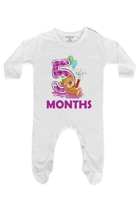 Five Months Milestone Baby Romper | Onesies – FFlirtyGo