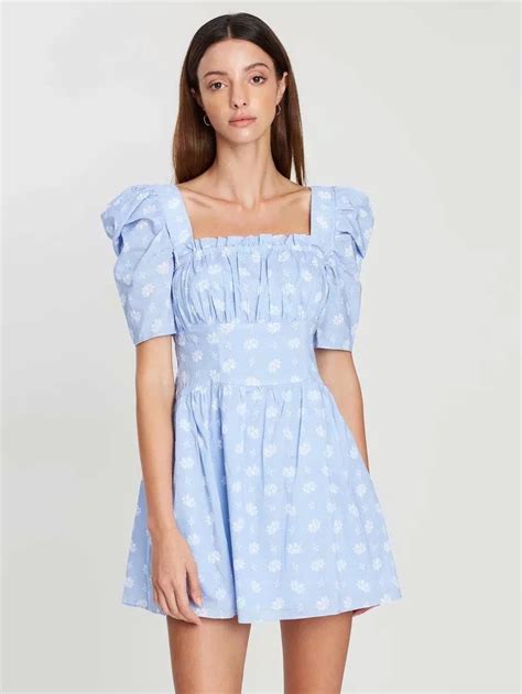 floral puff sleeve dress