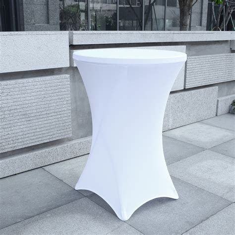 Luxdecor 32 Inch Outdoor Banquet Party Events Plastic Bar Height Round ...