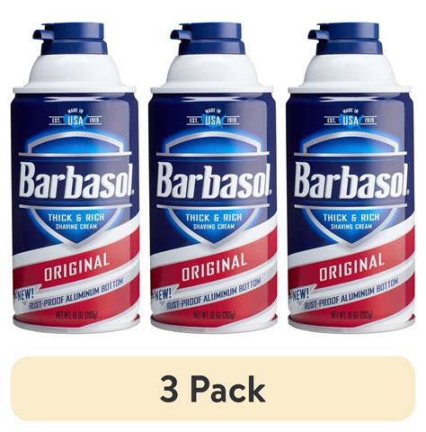 (3 pack) Barbasol Original Thick & Rich Shaving Cream for Men, 10 oz ...