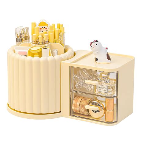 House of Quirk Rotating Makeup Organizer for Dresser Large Capacity ...