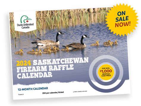 2024 Saskatchewan Firearms Calendar raffle — Ducks Unlimited Canada