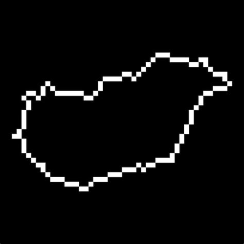 Mapa de pixels da ilustração vetorial da Hungria | Vetor Premium