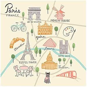 BR &Nameinternal - World Traveler - Paris France 18x18 Canvas Wall Art ...