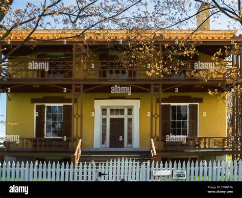 Sackets Harbor, New York, USA. May 12, 2021. The Commandant's House at ...