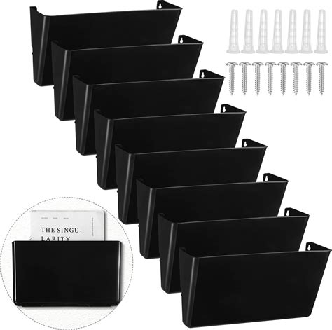 Amazon.com : Colarr 8 Pcs Plastic Wall File Holder Organizer Bulk ...