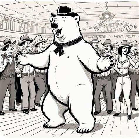Polar Bear Line Dancing Cartoon | Stable Diffusion Online