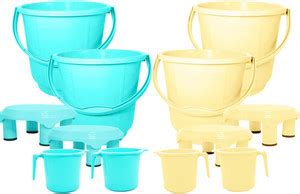 Wonder Plastic Prime Bucket 25 LT & Patra & Mug For Home, 4 Pc, 25 Ltr ...