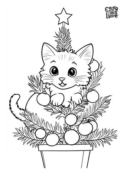 Cute Cat Coloring Pages (Free printable) - Color This Life