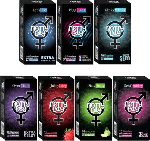 NottyBoy Condom Honeymoon Pack - Ribbed, Dotted, Contour, Ultra Thin ...