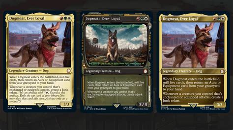 MTG Fallout commander decks have Dogmeat, energy, and Moth Man
