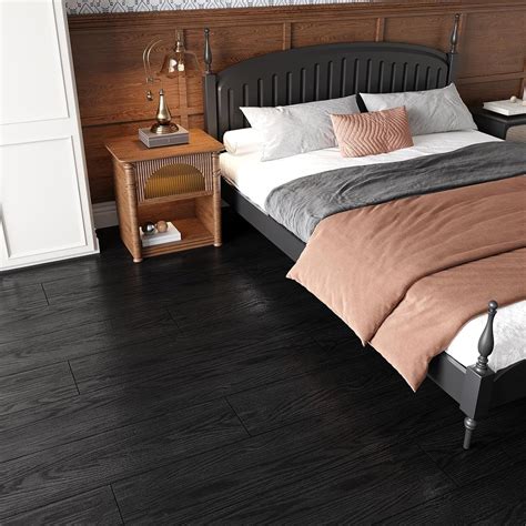 VEELIKE Black Vinyl Plank Flooring 6''x36'' – Veelike