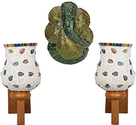 Somil Indore Mosaic Decorative Lamp Combo of Matching Wall Lamp ...