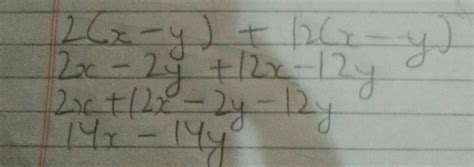 4 * (x - y) ^ 2 + 12(x - y)solve by re grouping, make sure all the ...