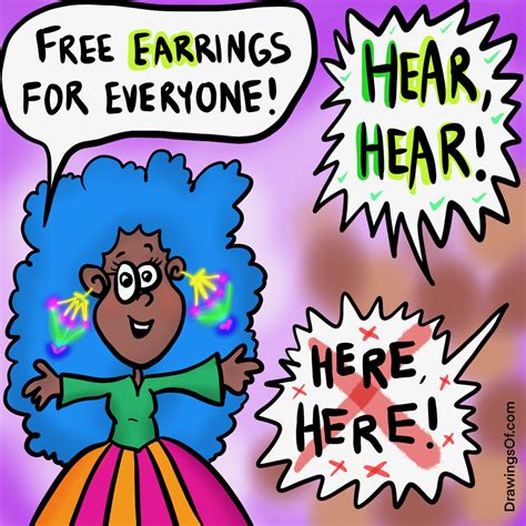 "Here, Here!" or "Hear, Hear?" Learn the Answer - Drawings Of...