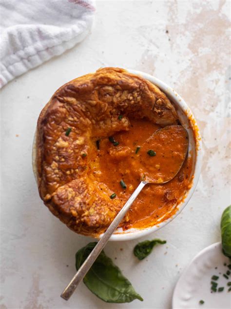 Tomato Soup Pot Pies with Cheddar Puff Pastry Recipe