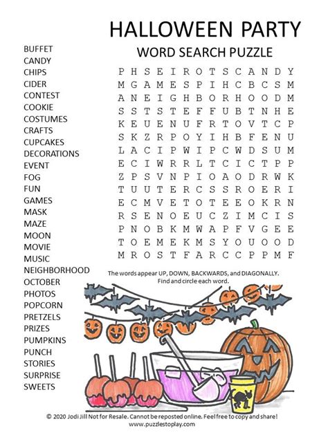 Printable Halloween Word Searches | Printable AT A GLANCE