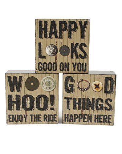Buy Set of 3 Good Things Wall Box Signs, 4 x 4 Inches Online at Low ...