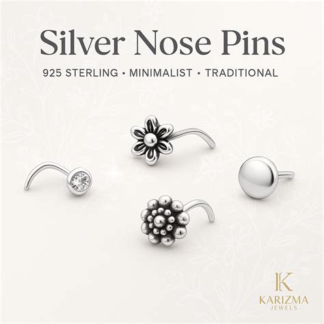 Buy Silver Nose Pins @ Rs 300| Handmade and Trending Nose Pin Designs ...