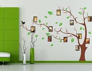 SYGA PVC Vinyl Self Adhesive Tree Wall Frames Stickers (Multicolour ...