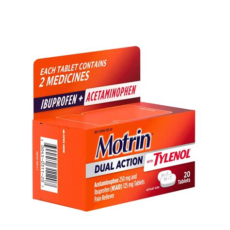 Motrin Dual Action with Tylenol Pain Relief Tablets - Shop Pain relievers at H-E-B - advil and tylenol together