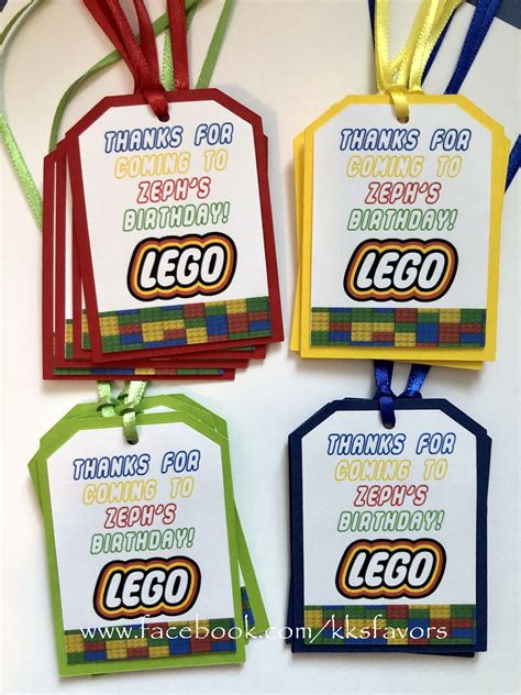 Lego Party Favor Tags | Lego party favors, Awesome party favors, Lego party