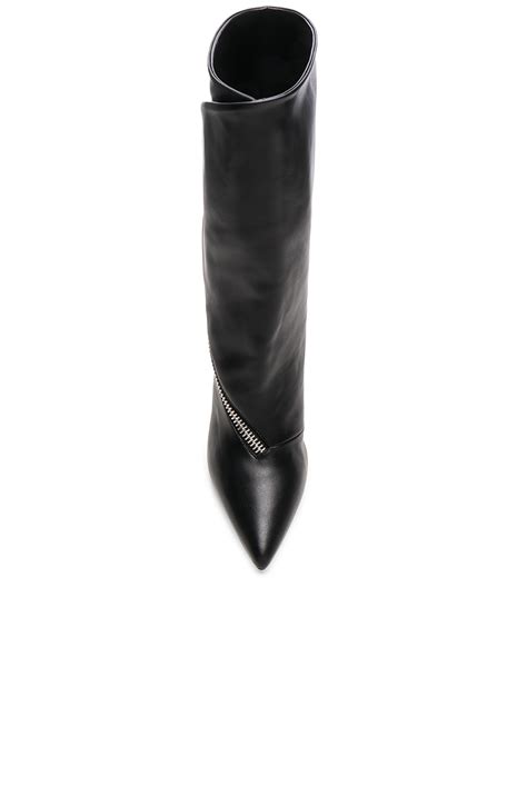 Givenchy Zip Leather Boots in Black | FWRD