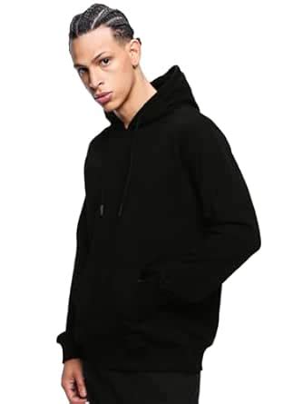 Buy Bewakoof Men Winterwear Solid Black Long Sleeve Hoodies - Medium at ...