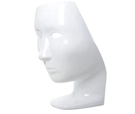 Glossy Fiberglass Sculptural Face Mask Chair – Art-Inspired Seating ...
