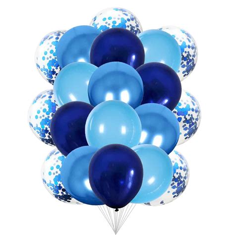We Moment 12 Inch Navy Blue Balloons Blue Balloons And Chrome Metallic ...