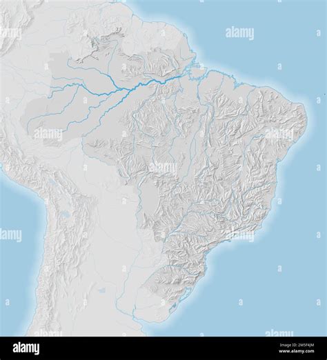 Topographic map of Brazil Stock Photo - Alamy