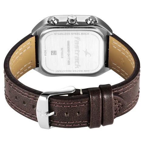 Buy Online Fastrack Fleek Quartz Multifunction Green Dial Leather Strap ...