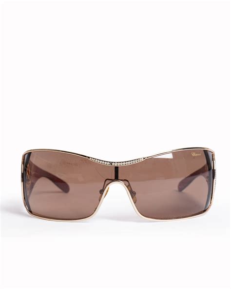 Christian Dior Golden Metal Shield Oversized Sunglasses | Authentic Pre ...