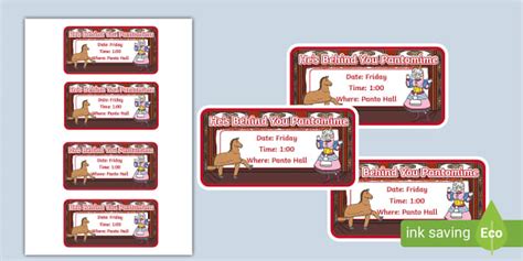 Pantomime Role-Play Tickets