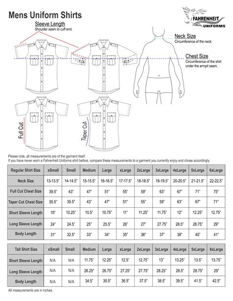 Complete men s shirt size chart and sizing guide all guys need this ...