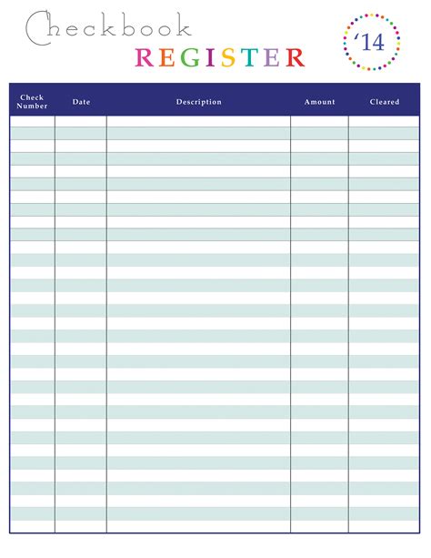 Check Transaction Register - 10 Free PDF Printables | Printablee